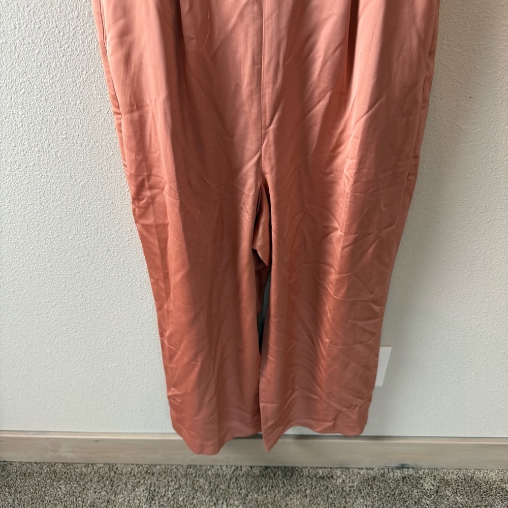 New J. Crew Satin Gloucester Back Crepe Jumpsuit Seashell Pink NWT Women Size 8 - Picture 5 of 16